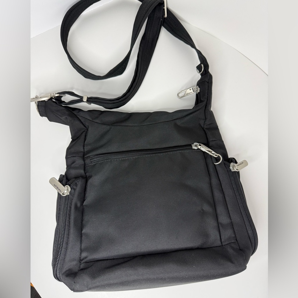 Travelon Antitheft Classic Messenger Crossbody with Silver Accents